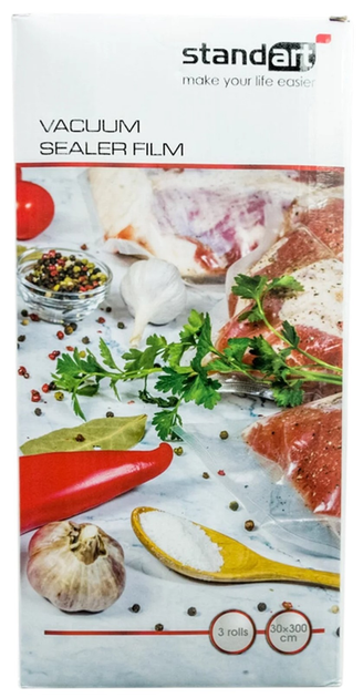 Харчова плівка Standart вакуумна 30 x 300 см 3 шт (4772013290186) - зображення 2