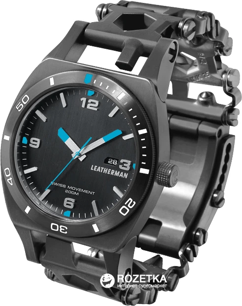 LEATHERMAN® TREAD® TEMPO™（レザーマントレッド テンポ） Часы мультитул Leatherman Tread Tempo черные В подарочной упаковке