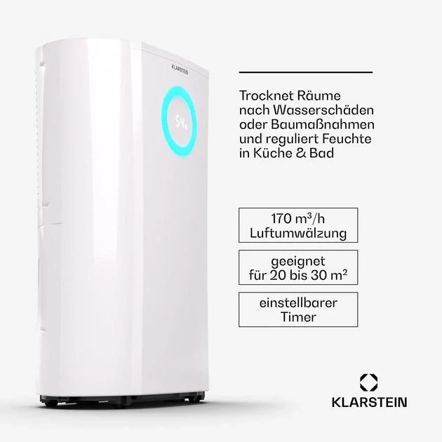 Осушитель воздуха KLARSTEIN DryFy Pro Connect 20 Белый - изображение 5