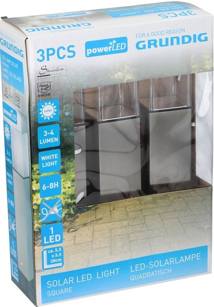 Zestaw 3 lamp solarnych LED Grundig - obraz 3