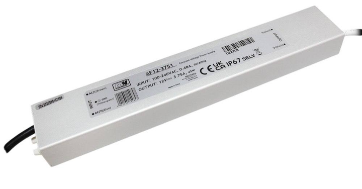 Zasilacz MW Power LED 24V/1.88A 45W metal case IP67 (AF24-1871) (5901885203072) - obraz 1