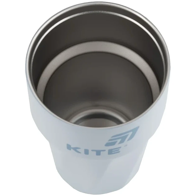 Термокружка Kite K25-1220-2, 450 мл, сіро-блакитна - Фото 3 Термокружка Kite K25-1220-2, 450 мл, сіро-блакитна - изображение 3