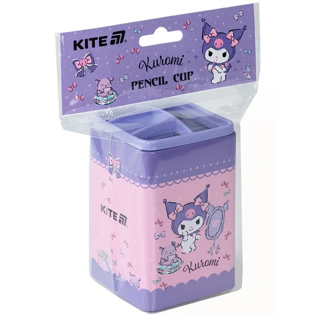 Стакан-підставка квадратна Kite Kuromi HK25-105-3 - Фото 2 Стакан-підставка квадратна Kite Kuromi HK25-105-3 - изображение 2