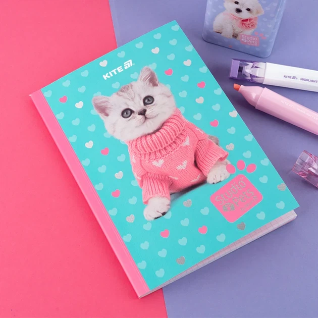Блокнот Kite Studio Pets 40 аркушів, клітинка А5 SP24-091 - зображення 5