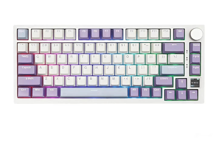 Беспроводная клавиатура Ajazz AK820 Pro RGB USB 2.4 Bluetooth Purple with white - изображение 1