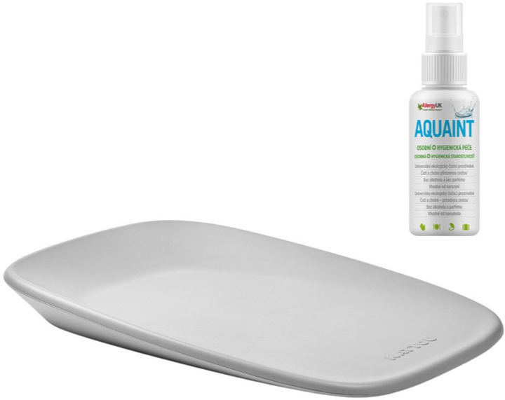 Матрац пеленальний Nattou Softy Grey без BPA 50 x 70 см + Aquaint 50 мл (8596202016687) - зображення 1