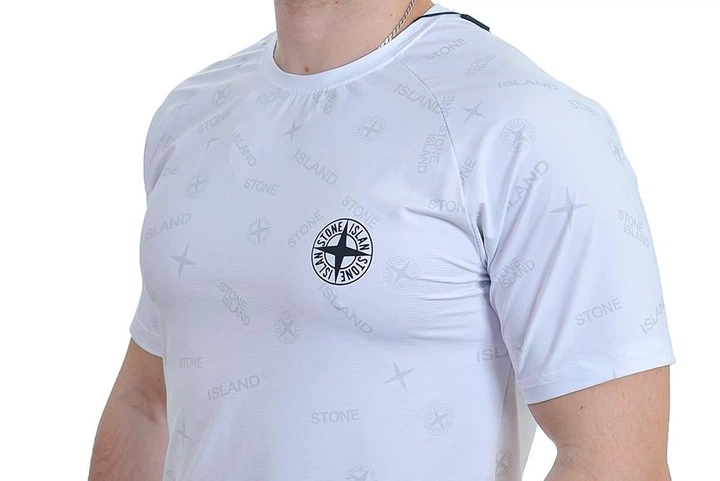 Футболка с логотипом Stone Island 25-ZZK500 2XL белая - Фото 4 Футболка с логотипом Stone Island 25-ZZK500 2XL белая - изображение 4