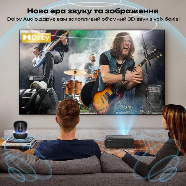 Проектор Caiwei A8 смарт проектор для фильмов 4K, Android 12 поддержка Bluetooth Wi-Fi мультимедийный домашний кинотеатр с автофокусом - Фото 8 Проектор Caiwei A8 смарт проектор для фильмов 4K, Android 12 поддержка Bluetooth Wi-Fi мультимедийный домашний кинотеатр с автофокусом - изображение 8
