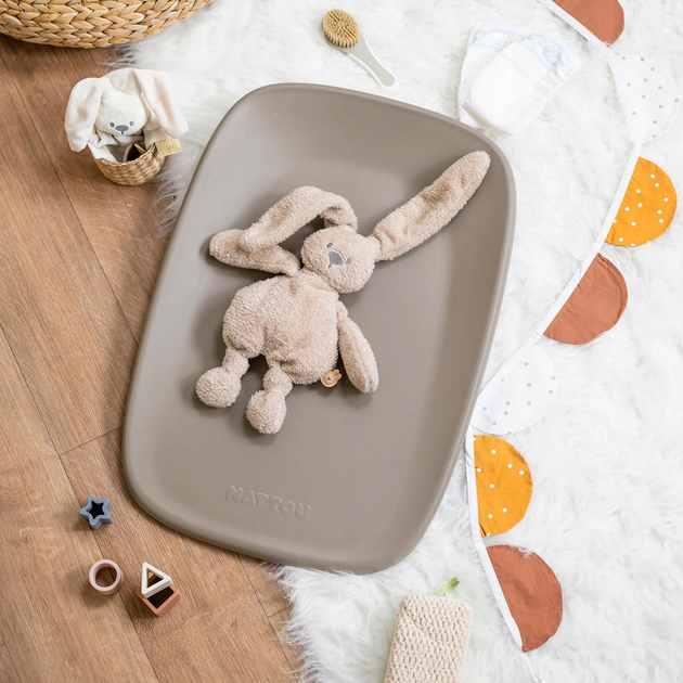 Матрац пеленальний Nattou Softy Taupe без BPA 50 x 70 см + Aquaint 50 мл (8596202016700) - зображення 7