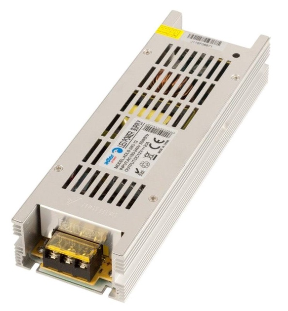 Блок живлення Adler Slim LED 12В/20A металевий корпус IP20 (ADLS-240-12) (5902135119440) - зображення 1