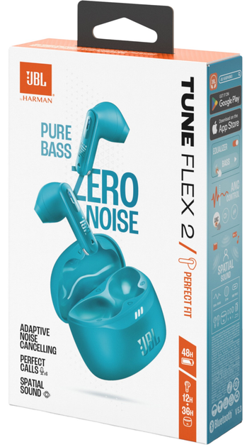 Навушники JBL Tune Flex 2 Turquoise (JBLTFLEX2TQE) - зображення 13