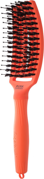 Szczotka do włosów Olivia Garden Fingerbrush Dolce Vita pomarańczowa (5414343018847) - obraz 5