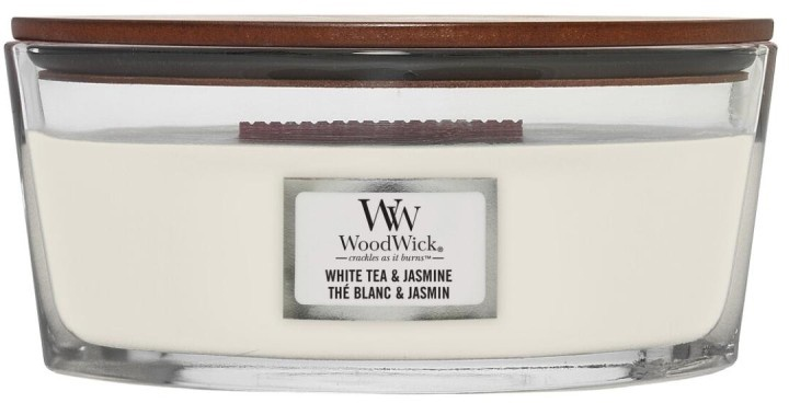 Ароматична свічка Woodwick White Tea and Jasmine 453 г (5038581056975) - зображення 1