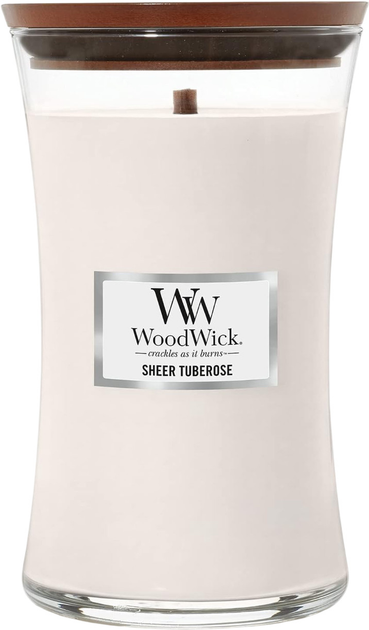 Świeca zapachowa Woodwick Sheer Tuberose 610 g (5038581148687) - obraz 1
