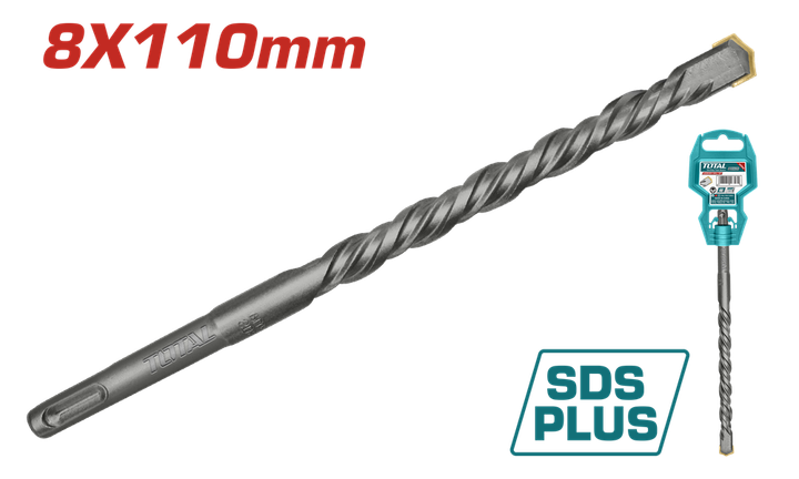 Бур TOTAL SDS-Plus, Ø 8 × 110 мм - Фото 1 Бур TOTAL SDS-Plus, Ø 8 × 110 мм - изображение 1
