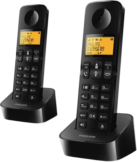Telefon stacjonarny Philips D2602B/53 Black (4895229128668) - obraz 2