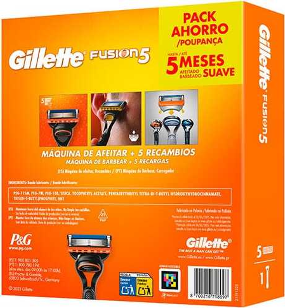 Maszynka do golenia Gillette Fusion 5 + 5 wkładów wymiennych (8700216718097) - obraz 4