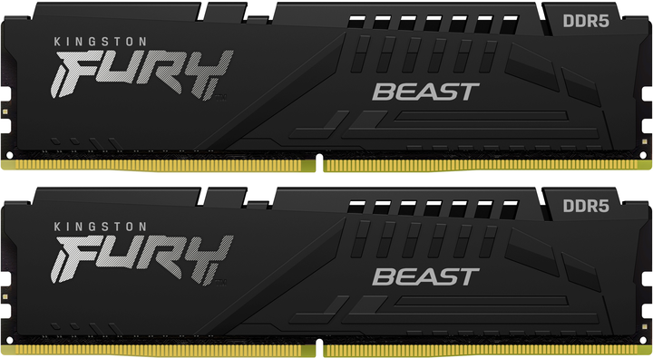 Оперативна памʼять Kingston Fury DDR5-5600 131072MB PC5-44800 (Kit of 2x65536) Beast Black (740617350029) - зображення 1