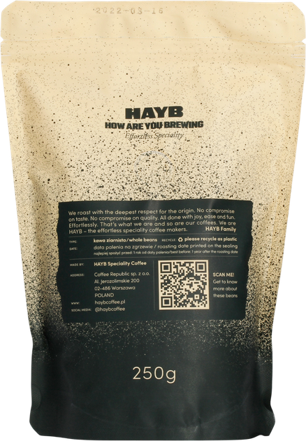 Kawa ziarnista Hayb Peru Espresso 250 g (5904844570512) - obraz 2