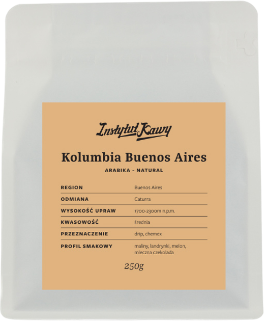 Kawa ziarnista Instytut Kawy Kolumbia Buenos Aires Natural Filter 250 g (5903957223759) - obraz 1