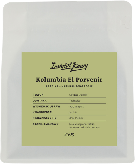 Kawa ziarnista Instytut Kawy Kolumbia El Porvenir Filter 250 g (5903957223582) - obraz 1