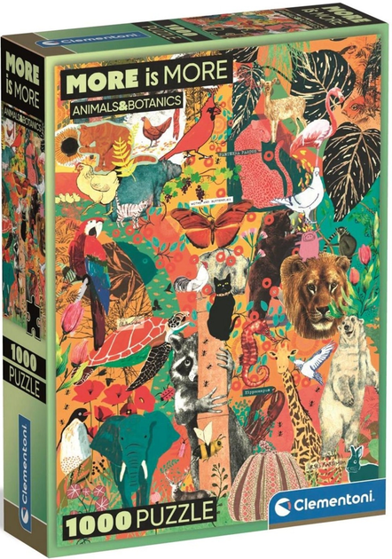 Puzzle Clementoni More is More Animals & Botanics 1000 elementów 37073 (8005125370733) - obraz 1