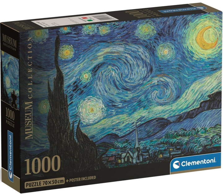 Пазл Clementoni Museum Collection Van Gogh The Starry Night 1000 елементів 37065 (8005125370658) - зображення 1