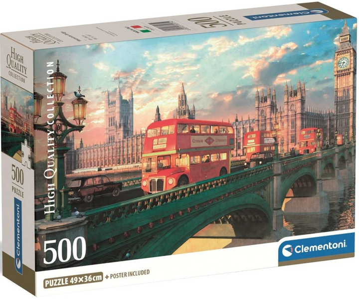 Пазл Clementoni High Quality Westminster Bridge 500 елементів 35575 (8005125355754) - зображення 1