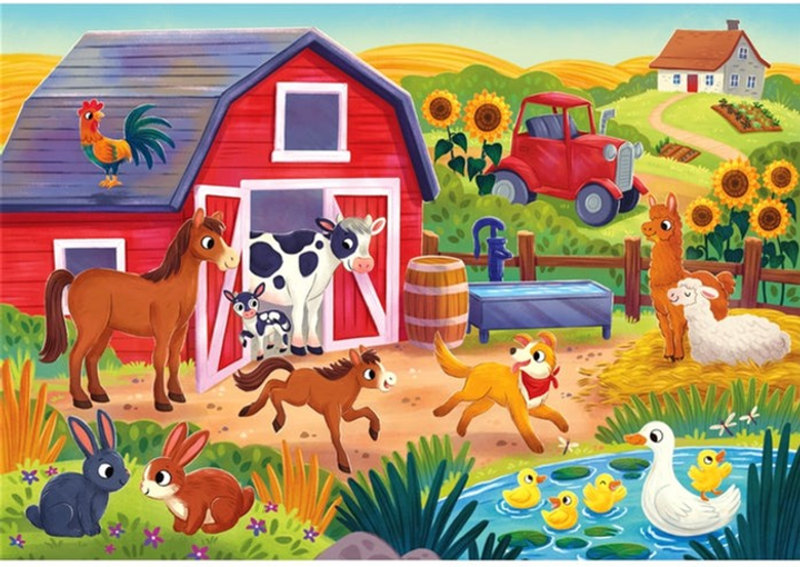 Puzzle Clementoni Super Kolor The Farmyard Family 2 x 20 elementów 24818 (8005125248186) - obraz 2