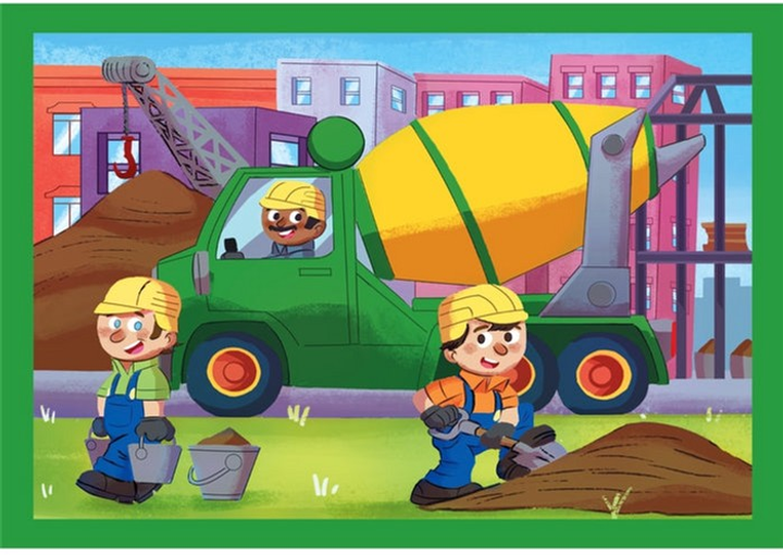 Puzzle Clementoni Super Kolor Busy at Work 4 in 1 21741 (8005125217410) - obraz 4