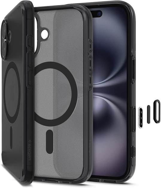 Etui Spigen Ultra Hybrid "T" MagSafe na Apple iPhone 16e Transparent-Black (8809971239059) - obraz 2