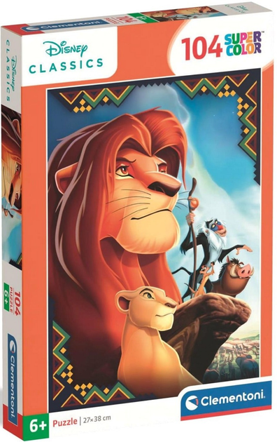 Puzzle Clementoni Super Kolor Disney The Lion King 104 elementy 25052 (8005125250523) - obraz 1