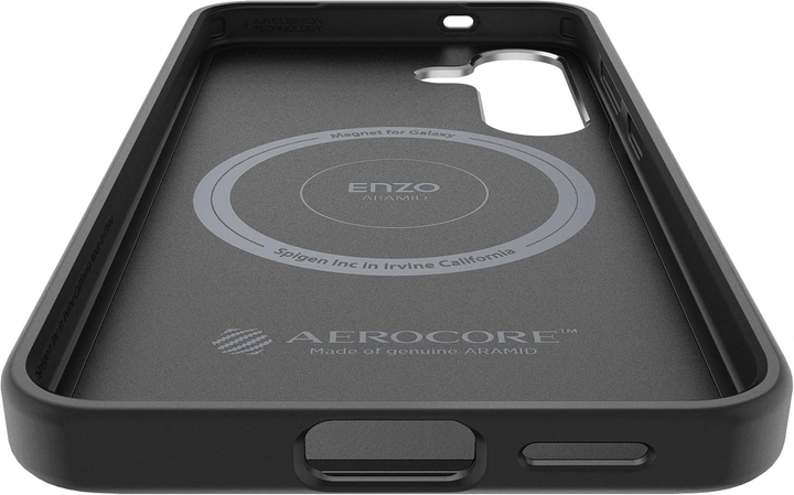 Etui Spigen Enzo Aramid GP-FPS931PGABW z wbudowanym ringiem MagFit do Samsung Galaxy S25 Black (8809971239523) - obraz 5