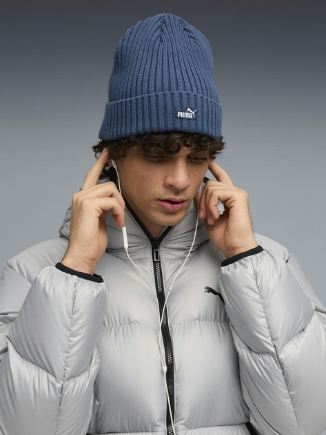 Шапка Puma Ess Patch Mid Crown Beanie 2641702 One Size Темно-синя (4069157729130) - зображення 2