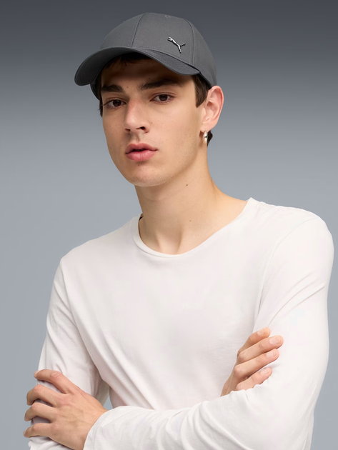 Czapka z daszkiem Puma Ess Metal Cat Bb Cap 2599409 One Size Szara (4069157710817) - obraz 2