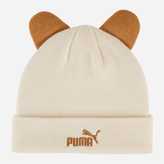Czapka dziecięca beanie przejściowa Puma Animal Mid Crown Beanie Jr 2656401 Biała (4069157147422) - obraz 1