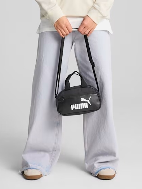Torba przez ramię męska sportowa materialowa Puma Campus Mini Grip Bag 9129601 Czarna (4067984160522) - obraz 2