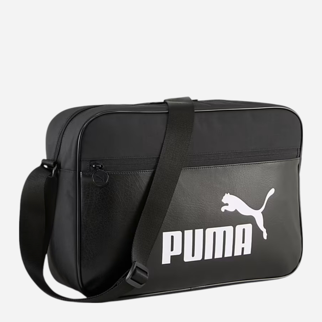 Torba przez ramię męska sportowa materialowa Puma Campus Medium Reporter Bag 9129701 Czarna (4067984160539) - obraz 1