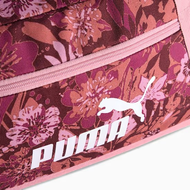 Torba sportowa materialowa duża Puma Phase Aop Extra Small Sports Bag 9132606 Bordowa (4069157874618) - obraz 4