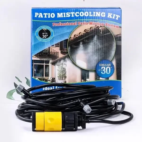 Система полива туман Душ-ороситель воды для террасы и сада Patio Mistcooling Kit BD-10FT 10 метров - Фото 3 Система полива туман Душ-ороситель воды для террасы и сада Patio Mistcooling Kit BD-10FT 10 метров - изображение 3