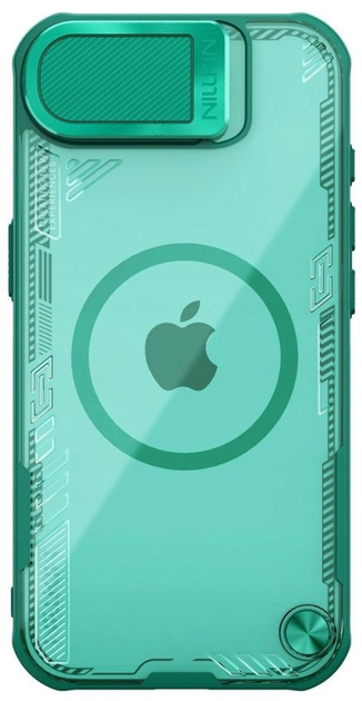 Etui Nillkin Iceblade Prop Magnetic z oslona na aparat i podstawka na Apple iPhone 16e Green (6902048296374) - obraz 1