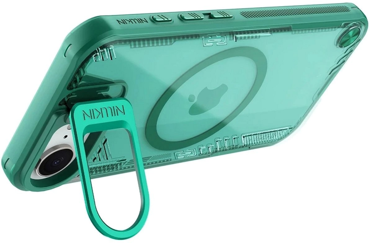 Etui Nillkin Iceblade Prop Magnetic z podstawka na Apple iPhone 16e Green (6902048296398) - obraz 4