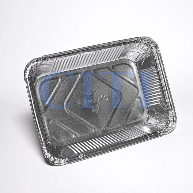 64L Контейнер з фольги прямокутний 960мл (верх 218*153*40мм) (100шт) Ціна за контейнер, кришки продаються окремо - зображення 3