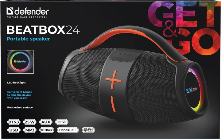 Портативна колонка Defender Beatbox 24 25W RGB Black (4745091890432) - зображення 10