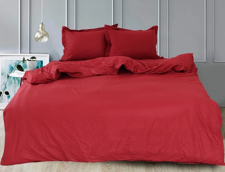 Комплект постільної білизни TAG Tekstil Bordo King Size (Євро maxi) - Фото 1 Комплект постільної білизни TAG Tekstil Bordo King Size (Євро maxi) - зображення 1
