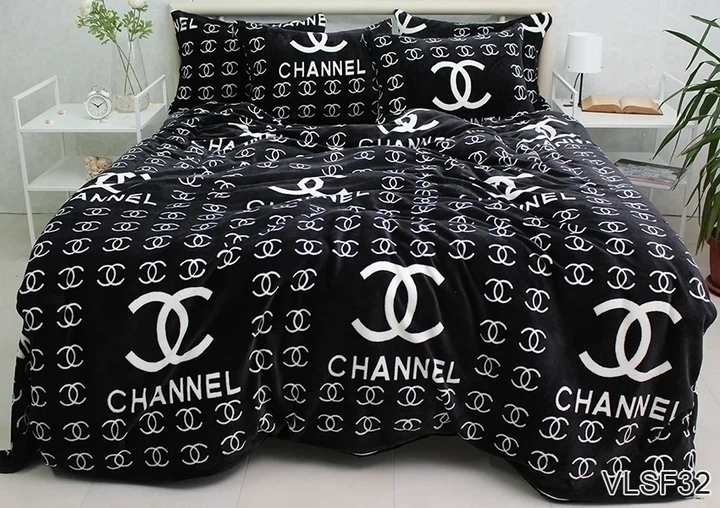 Плед велсофт TAG Tekstil VLSF32 Шанель (Chanel) 160x220 см - Фото 1 Плед велсофт TAG Tekstil VLSF32 Шанель (Chanel) 160x220 см - изображение 1
