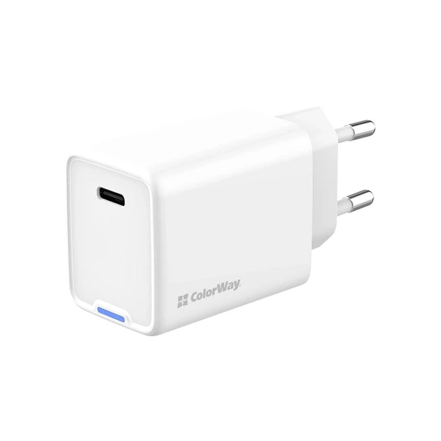 Зарядное устройство ColorWay GaN Mini 45W PD Port PPS USB-C white (CW-CHS057PD-WT) - Фото 1 Зарядное устройство ColorWay GaN Mini 45W PD Port PPS USB-C white (CW-CHS057PD-WT) - изображение 1