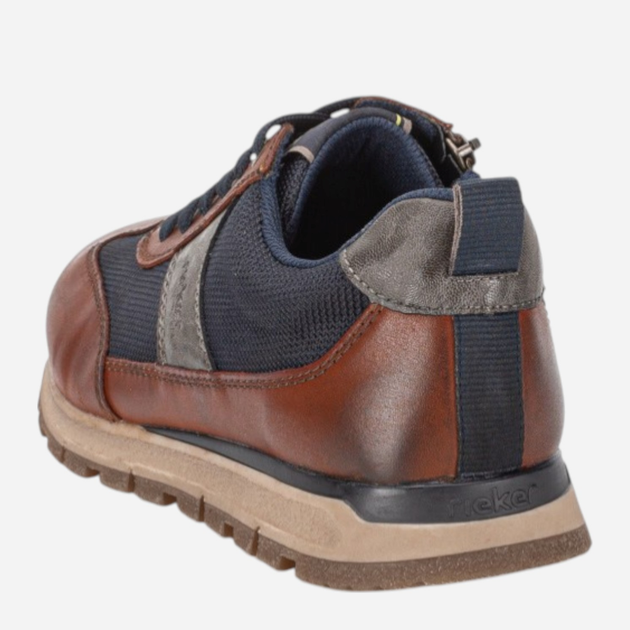 Sneakersy męskie skórzane Rieker B0507-24 45 (10.5UK) Brązowe (4061811556632) - obraz 4
