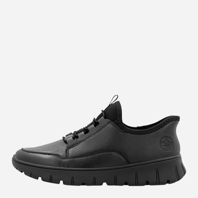 Sneakersy damskie skórzane Rieker N1357-00 39 (6UK) Czarne (4061811478941) - obraz 1
