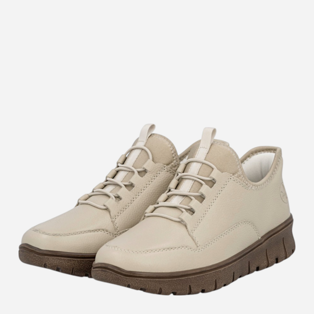 Sneakersy damskie skórzane Rieker N1357-60 36 (3.5UK) Beżowe (4061811516445) - obraz 4